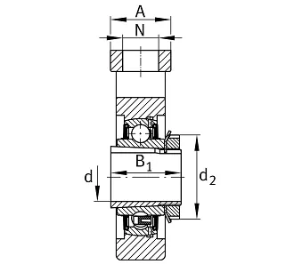 maintenance free 88102  eccentric bearing for agriculture machinery